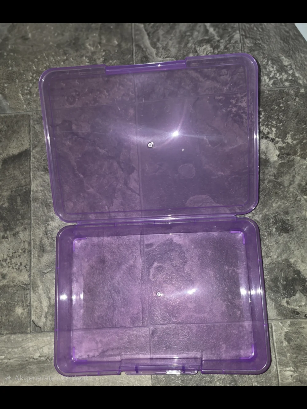 Purple Transparent Plastic Storage Case BNIB